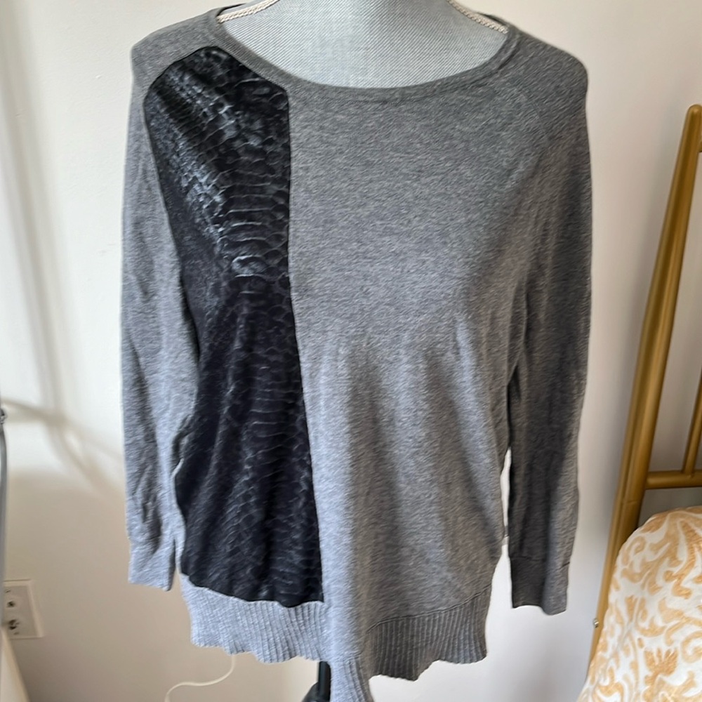 Calvin Klein Snakeskin print asymmetrical hem knit